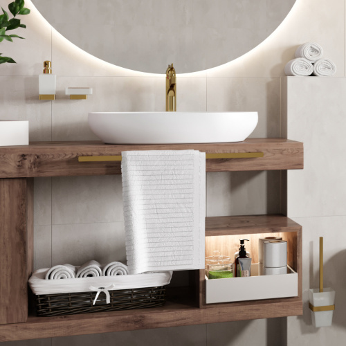 Смеситель WasserKRAFT Sauer 7100 7103H на раковину золото - фото 2