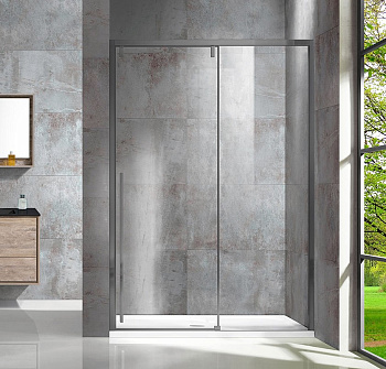 Душевая дверь Vincea Lugano VDS-1L130CLGM-1 130х195 стекло прозрачное профиль вороненая сталь