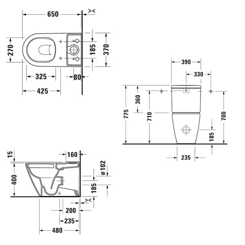 Бачок для унитаза Duravit D-Neo 9441000051 - фото 2