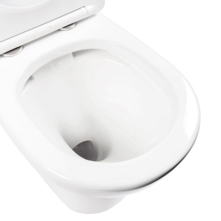 Унитаз напольный с бачком Bond Oval F02-00 белый с сиденьем безободковый душевой смыв