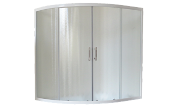 Душевая шторка на ванну Royal Bath ALPINE RB140ALP-C 140х150 стекло матовое профиль белый ориентация универсальная