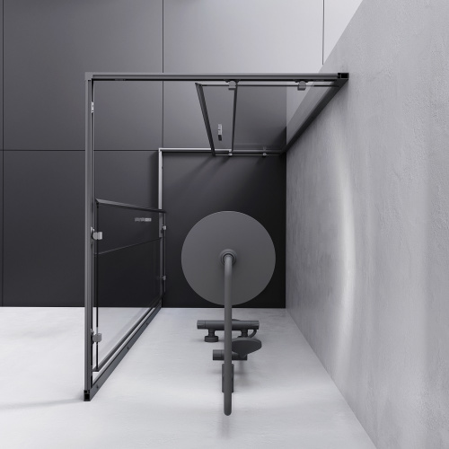 Душевой уголок Am.Pm Gem S W93G-404-100280-BT 80х100 стекло прозрачное профиль черный матовый без поддона - фото 4