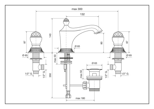 Смесители Emmevi The One 98033VSW/CR на столешницу хром - фото 2