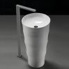 Раковина из сантехнического фарфора Cerutti SPA CT7834 40х40 напольная цвет белый без отверстий под смеситель