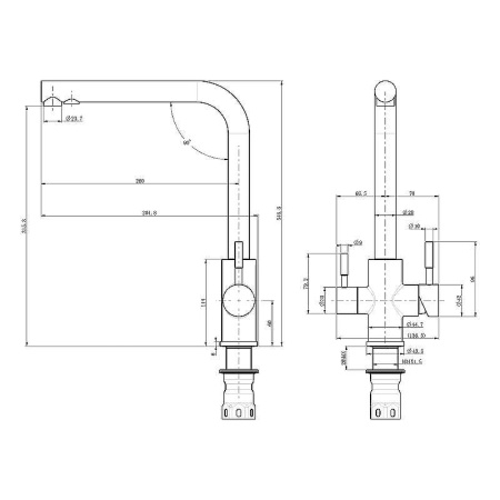 Смеситель для кухни Olive'S Balear 13450BL на столешницу хром