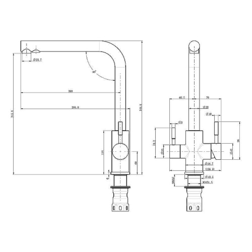 Смеситель для кухни Olive'S Balear 13450BL на столешницу хром - фото 2