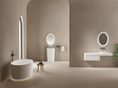 Раковина из искусственного камня Abber STEIN AS2603 50х30 накладная цвет белый без отверстий под смеситель