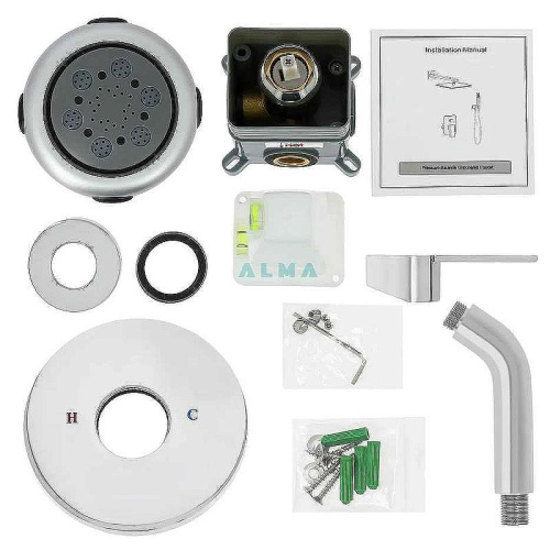 Душевая система ALMAes Bartin TVZ-0896 встраиваемая цвет хром - фото 4