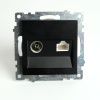 Розетка телевизионная и компьютерная RJ-45 Feron Катрин 49182