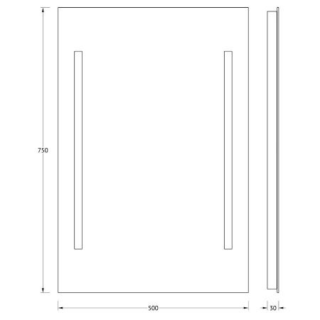 Зеркало Evoform Lumline BY 2013 50х80 подвесное