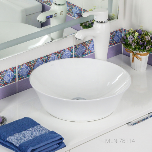 Раковина Melana 42 см 78114-805 накладная цвет белый - фото 4