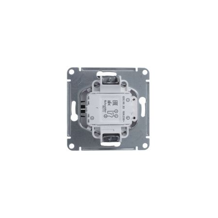 Выключатель 2-клавишный с подсветкой сх.5а 10АХ Systeme Electric Glossa (Глосса) GSL000753