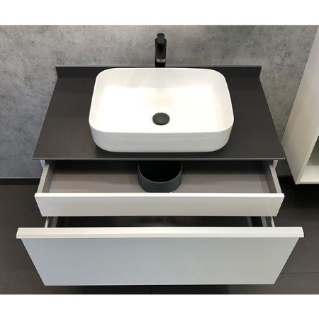 Тумба с раковиной Comforty Милан 00-00014426CF 90х50 подвесная цвет белый