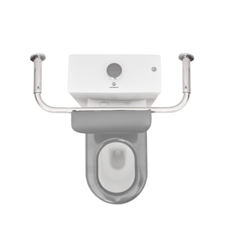 Унитаз напольный с бачком Dstrana 4620 белый без сиденья безободковый каскадный смыв