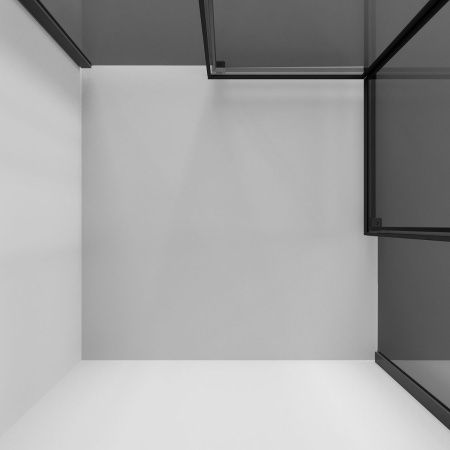 Душевой уголок Niagara Nova NG-2828-34BLACK 80х80 стекло тонированное профиль черный без поддона