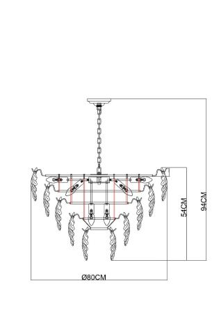Люстра подвесная Arte Lamp Lilly (Лиллы) A4070LM-12GO