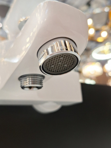 Смеситель для ванны AltroBagno Aperto AltroBagnoAperto0208Bi настенный белый - фото 4