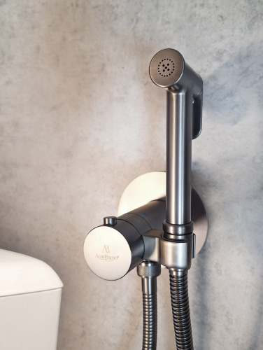 Гигиенический душ со смесителем AltroBagno BM AltroBagnoOggetto060404GM оружейная сталь - фото 3