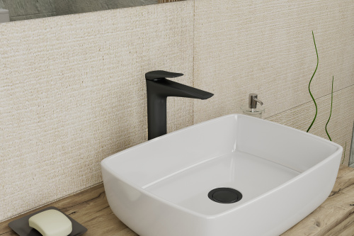 Смеситель Rush Nevis NE1735-11blаск на столешницу черный - фото 3