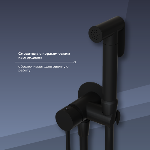 Гигиенический душ со смесителем RGW Shower Panels (Шоувер панелс) 581408211-04 черный - фото 3