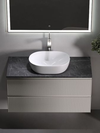 Тумба под раковину Sancos SNOB R SNR100CE 100х40 подвесная цвет бежевый