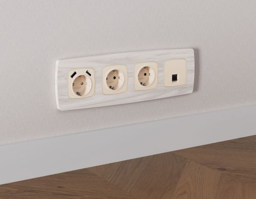 Комплект механизма компьютерной розетки Ambrella Volt MO332005 - фото 3