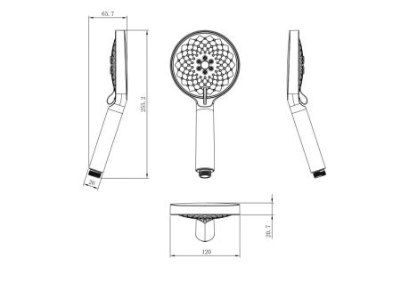 Душевая лейка Wonzon & Woghand WW-981361-CR цвет хром