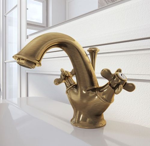 Смеситель Webert Ottocento OT700102065 на раковину бронза - фото 5