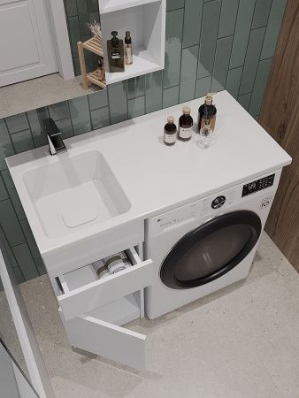 Тумба с раковиной Orange Sistema ST-40TUW+RAL 100х50 напольная цвет белый