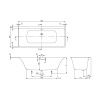 Ванна квариловая Villeroy Boch Subway 3.0 UBQ180SBW2DV-01 180х80 встраиваемая прямоугольная с ножками