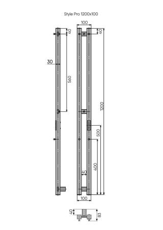 Полотенцесушитель электрический Indigo Style PRO LSPRE120-10Rt 10х120 хром