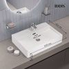 Раковина из сантехнического фарфора Iddis Bild BILWS60i27 60х40 полувстраиваемая цвет белый 1 отверстие под смеситель