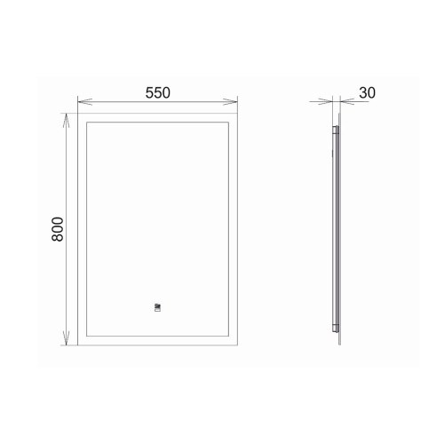 Зеркало в ванную Comforty Эдельвейс 00-00014240CF 55х80 - фото 2