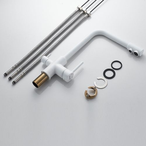 Смеситель для кухни Shevanik S328C на мойку белый - фото 4