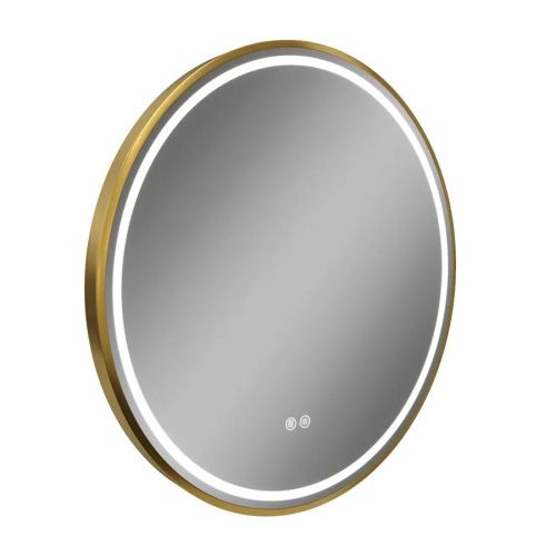 Зеркало с подсветкой Maretti EA1480R21EL 80х80 цвет золото - фото 4