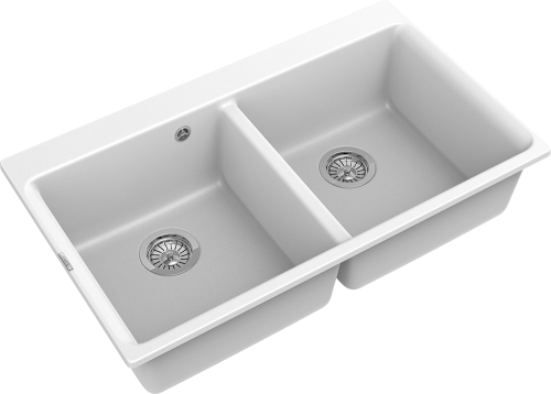 Кухонная мойка Rivelato AXEL X-90-2D brina 87х52 цвет белый - фото 3