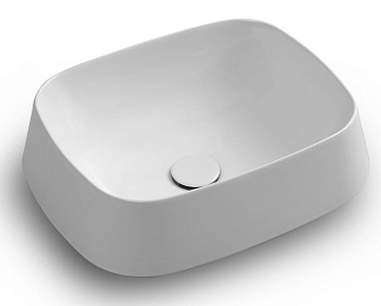 Раковина керамическая White Ceramic Tao W1040701 50х48 накладная цвет белый глянцевый