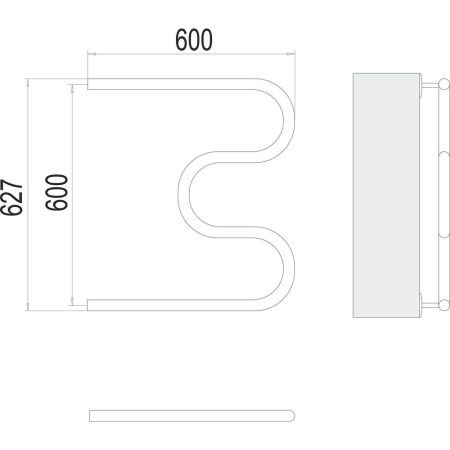 Полотенцесушитель водяной Terminus 4620768880544 60х65 хром