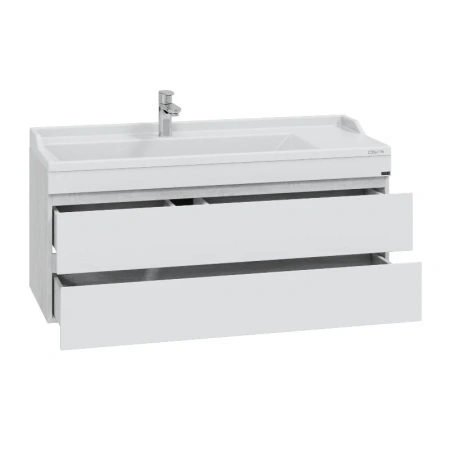 Тумба под раковину СанТа Марс 700424 120х50 подвесная цвет белый/серый