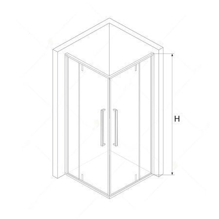Душевой уголок RGW Stilvoll 06323388-11 80х80 стекло прозрачное профиль хром глянцевый без поддона