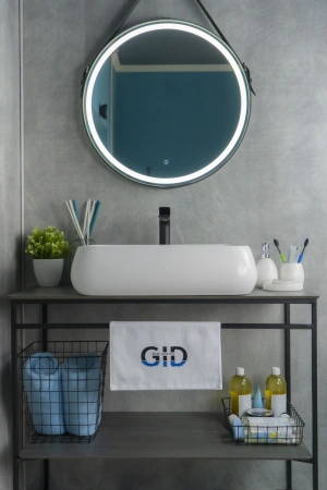 Раковина керамическая Gid Geométrico 51134 60х40 накладная цвет белый без отверстий под смеситель