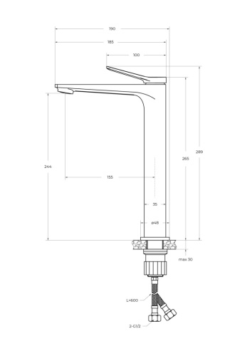 Смеситель BelBagno UNIQUE UNIQUE-LMC-CRM-W0 на столешницу хром - фото 4