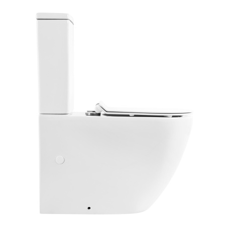 Унитаз напольный с бачком BelBagno SFERA-R BB2141CPR/ BB2111SC белый с сиденьем микролифт безободковый каскадный смыв