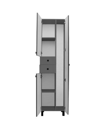 Шкаф-пенал RUNO ЭКОНОМ 00-00004889 50х31х191 напольный цвет темно-серый