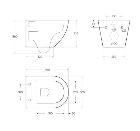 Унитаз подвесной Cezares RELAX CZR-38088-49-TH-TOR/SC белый с сиденьем микролифт безободковый смыв торнадо