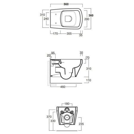 Чаша унитаза подвесная Simas Baden Baden BB18bi matt цвет белый без сиденья безободковая смыв торнадо