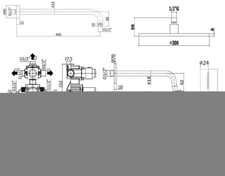Душевая система Paffoni Light KITLIQ019CR046KING встраиваемая в стену цвет хром с термостатом