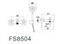 Смеситель для ванны и душа Fmark FS8504 настенный сатин