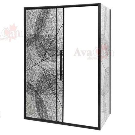 Душевой уголок AvaCan FB-140-SB100 160х100 стекло тонированное профиль черный без поддона