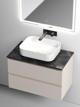 Тумба под раковину Sancos SNOB T SNT80CE 80х40 подвесная цвет бежевый